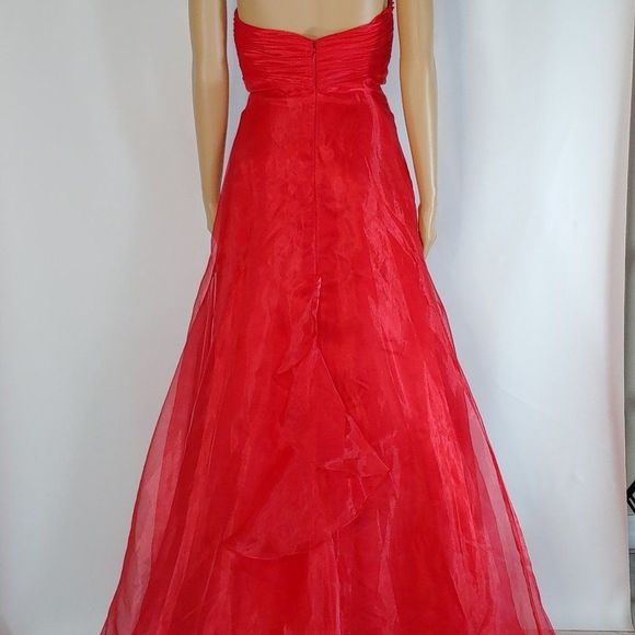 New Joli A-Line Formal Gown Style 9329 in Red - Picture 4 of 5